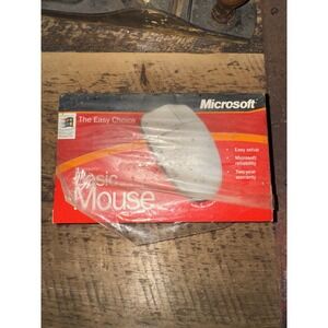 Vintage Microsoft Basic Mouse 1.0 PS/2 Window 95 NT computer wired SEALED‎